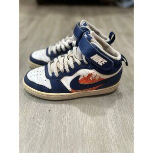 Nike Youth Court Borough Mid 2 Blue White Boys Youth Size 5 Sneakers